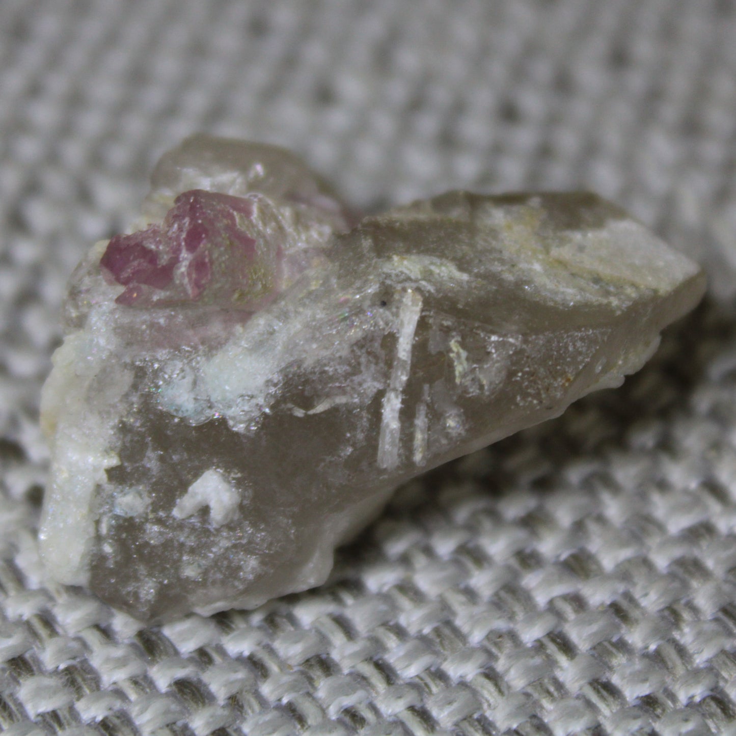 Pink Tourmaline on Smoky Quartz crystal from Afghanistan 112.8ct 22.56g Rocks and Things