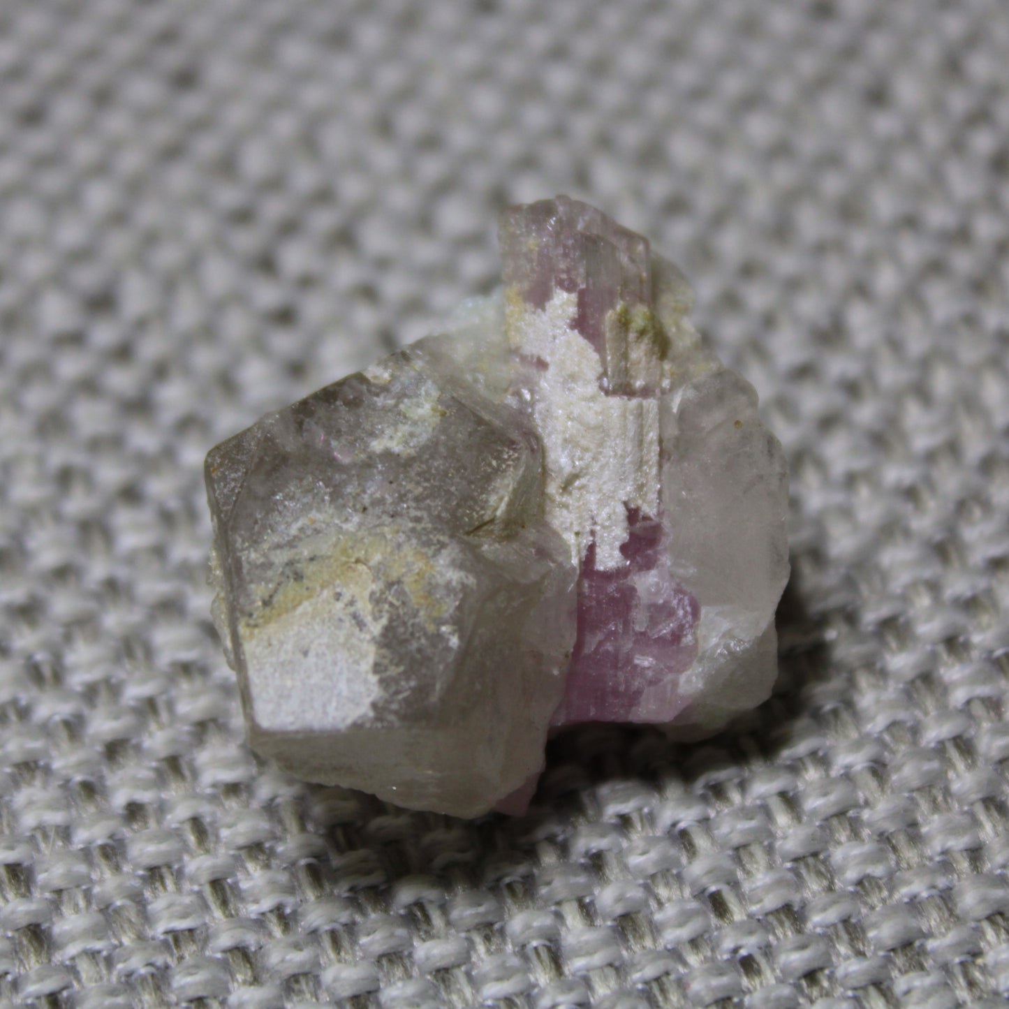 Pink Tourmaline on Smoky Quartz crystal from Afghanistan 112.8ct 22.56g