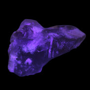 Pink Tourmaline on Smoky Quartz crystal from Afghanistan 112.8ct 22.56g in UV light - Rocks and Things Store