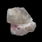 Pink Tourmaline on Smoky Quartz crystal from Afghanistan 112.8ct 22.56g in sunshine - Rocks and Things Store