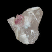 Pink Tourmaline on Smoky Quartz crystal from Afghanistan 112.8ct 22.56g in sunshine - Rocks and Things Store