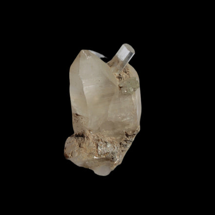 Terminated Aquamarine crystal pair in twinned Quartz crystal 57.6ct 11.5g - Rocks and Things Store