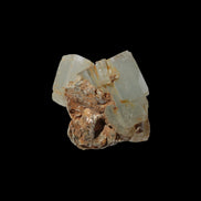 Clear terminated Aquamarine crystal cluster with Muscovite from Afghanistan in sunshine 13.1g - Rocks and Things Store