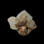 Clear terminated Aquamarine crystal cluster with Muscovite from Afghanistan in sunshine 13.1g - Rocks and Things Store