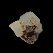 Clear terminated Aquamarine crystal cluster with Muscovite from Afghanistan in sunshine 13.1g - Rocks and Things Store