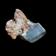 Green multi-coloured Tourmaline crystal in matrix from Skardu, Pakistan 96.6ct 19.3g in dull sunlight - Rocks and Things Store