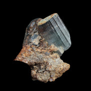 Green multi-coloured Tourmaline crystal in matrix from Skardu, Pakistan 96.6ct 19.3g in dull sunlight - Rocks and Things Store