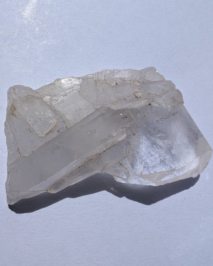 Quartz double-terminated crystal sheet cluster 20g