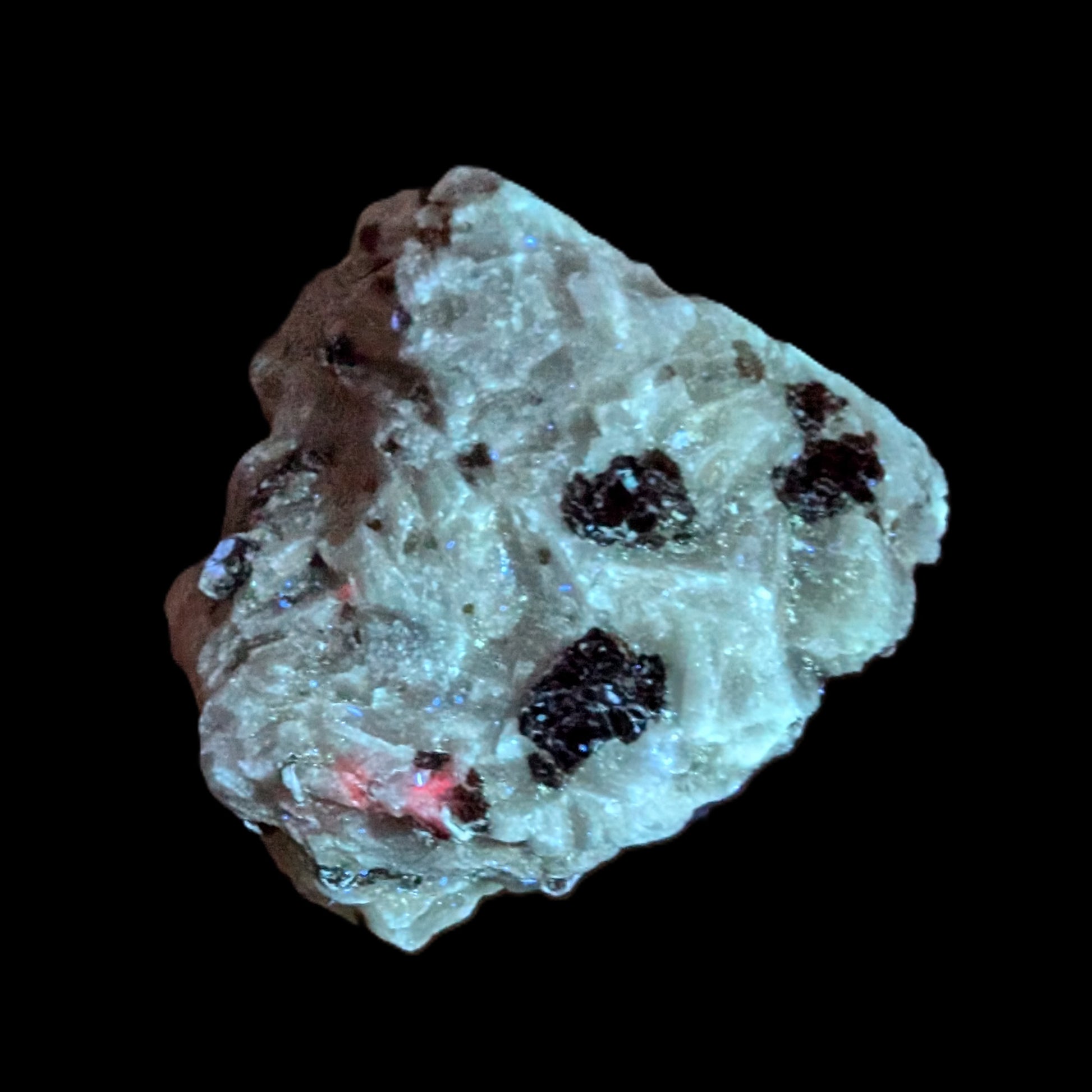 Ruby UV reactive with Phlogopite in Marble/Dolomite matrix 398.9ct 79.8g Rocks and Things