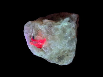 Ruby UV reactive with Phlogopite in Marble/Dolomite matrix 398.9ct 79.8g Rocks and Things