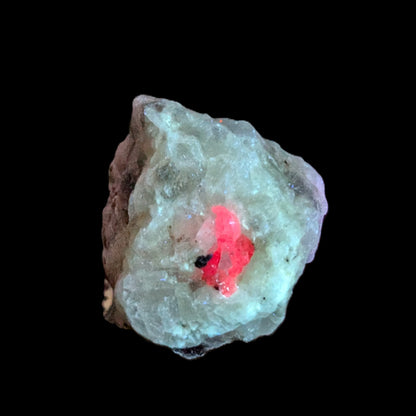 Ruby UV reactive with Phlogopite in Marble/Dolomite matrix 398.9ct 79.8g Rocks and Things