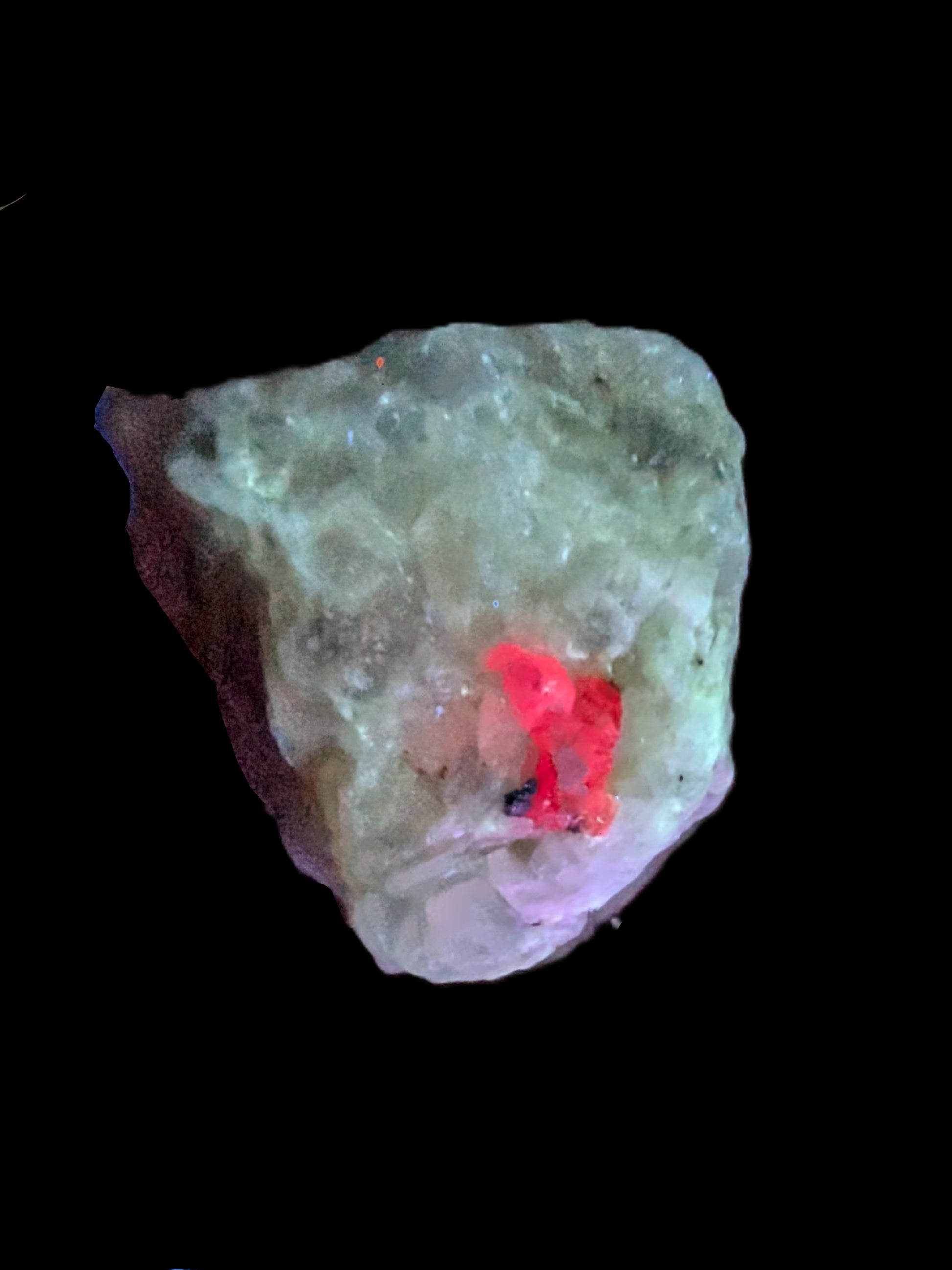 Ruby UV reactive with Phlogopite in Marble/Dolomite matrix 398.9ct 79.8g Rocks and Things