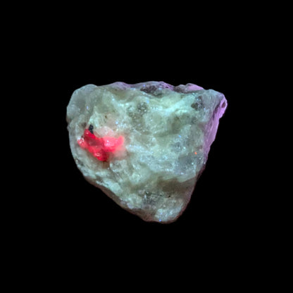 Ruby UV reactive with Phlogopite in Marble/Dolomite matrix 398.9ct 79.8g Rocks and Things