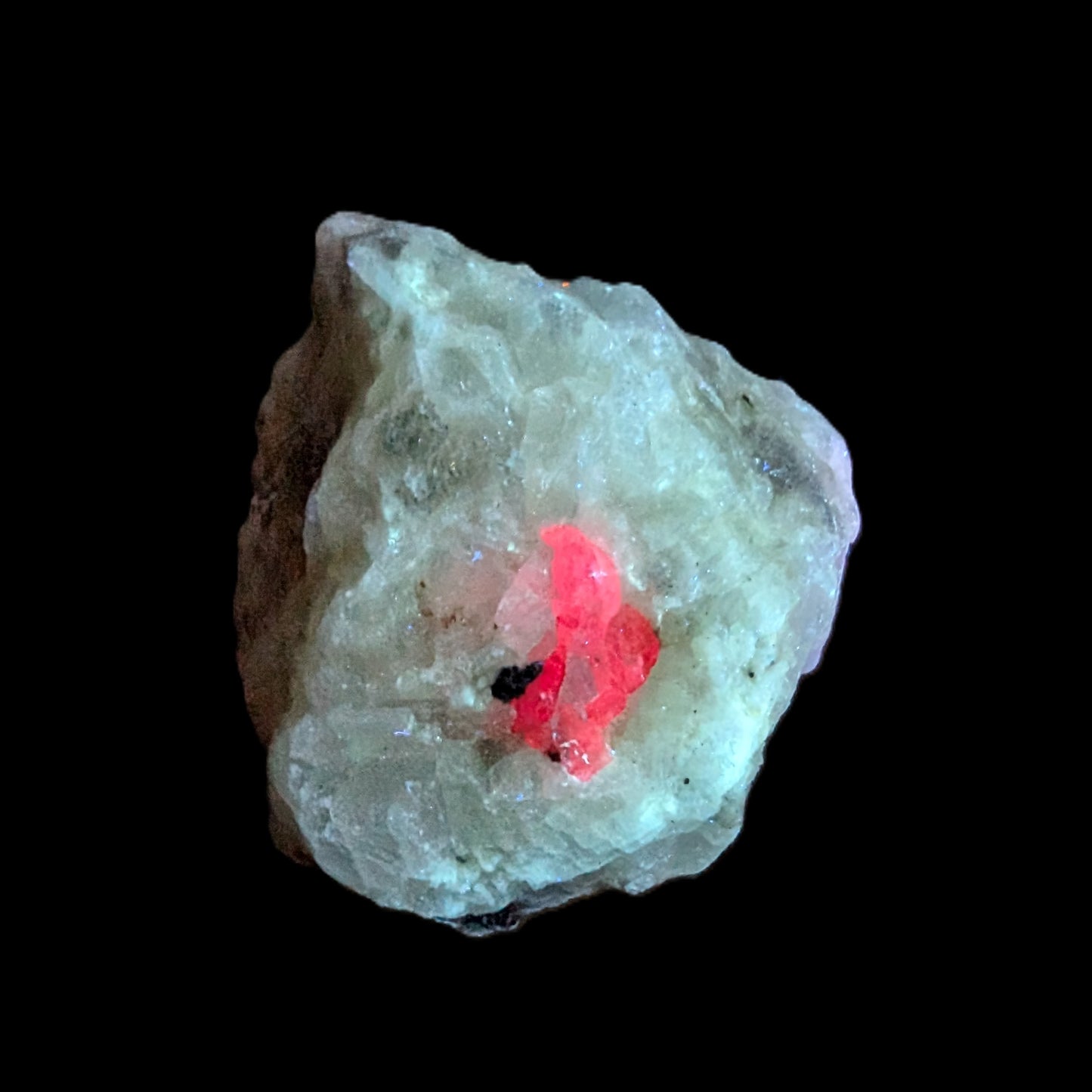 Ruby UV reactive with Phlogopite in Marble/Dolomite matrix 398.9ct 79.8g Rocks and Things