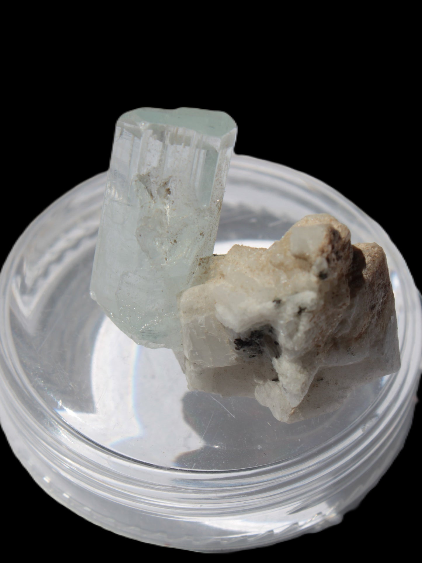 Terminated Aquamarine crystal on matrix from Afghanistan 7.8g Rocks and Things