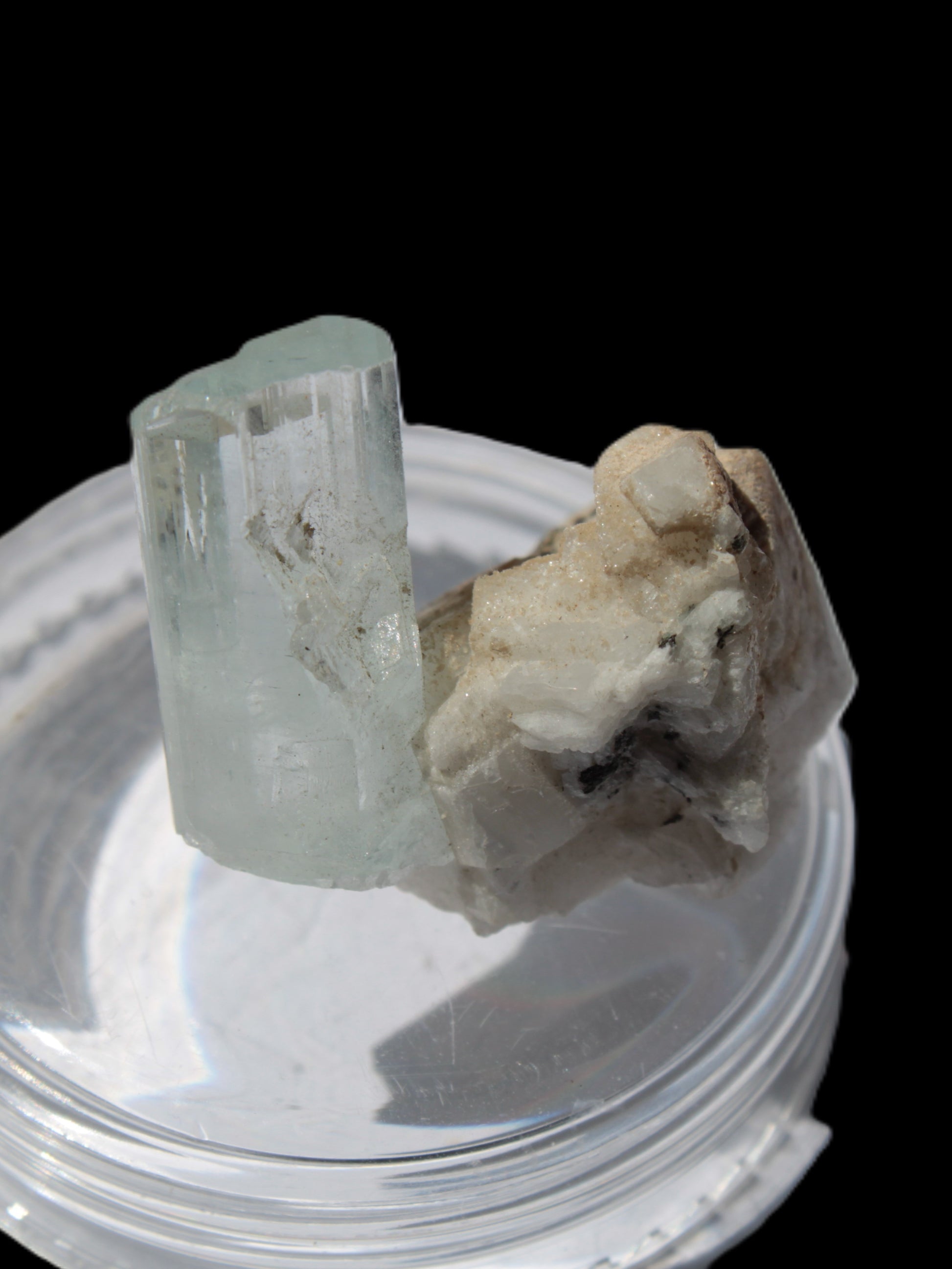 Terminated Aquamarine crystal on matrix from Afghanistan 7.8g Rocks and Things