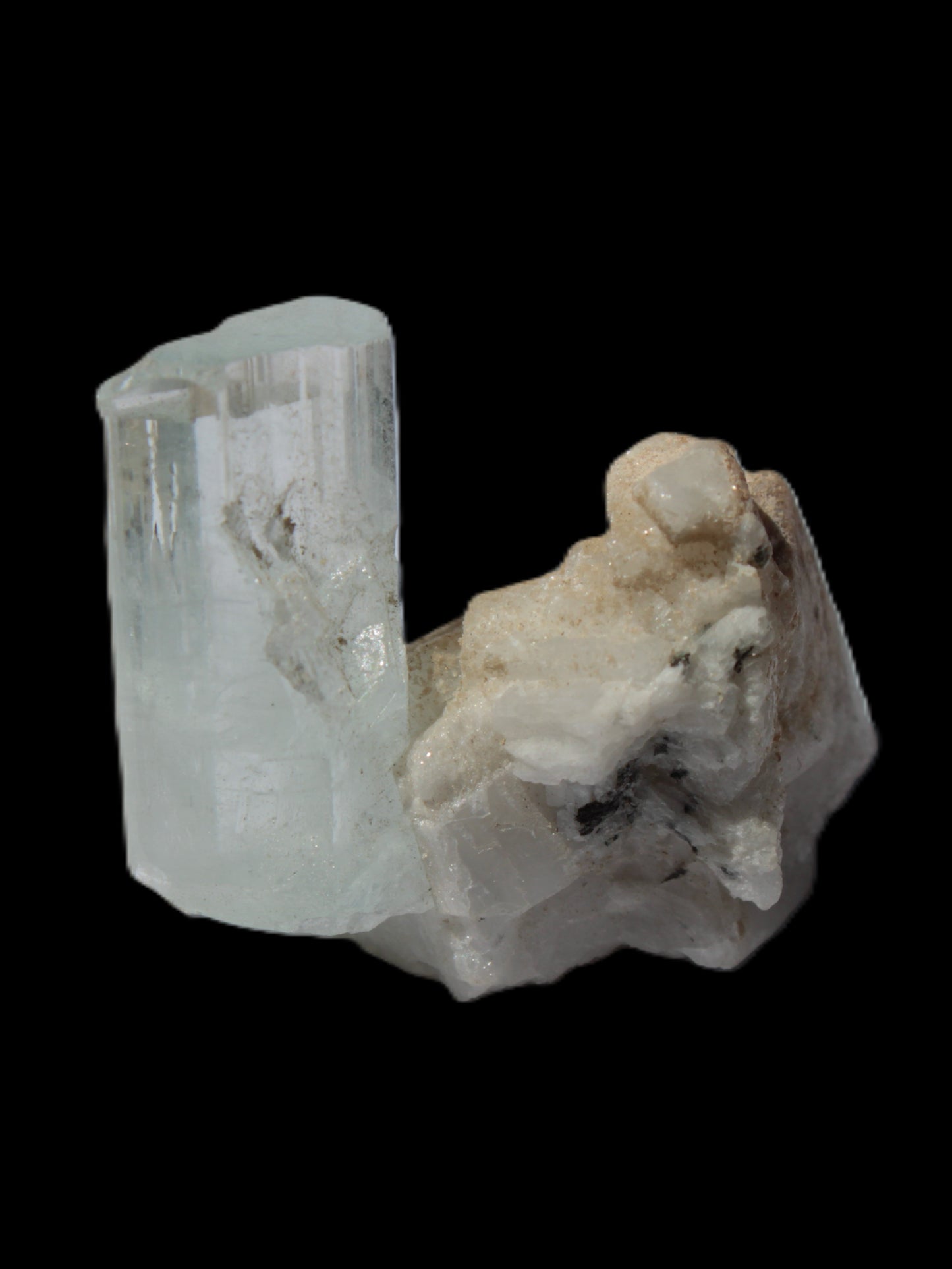 Terminated Aquamarine crystal on matrix from Afghanistan 7.8g Rocks and Things