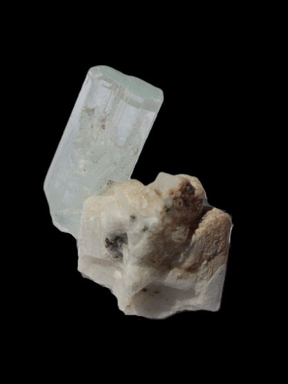 Terminated Aquamarine crystal on matrix from Afghanistan 7.8g Rocks and Things