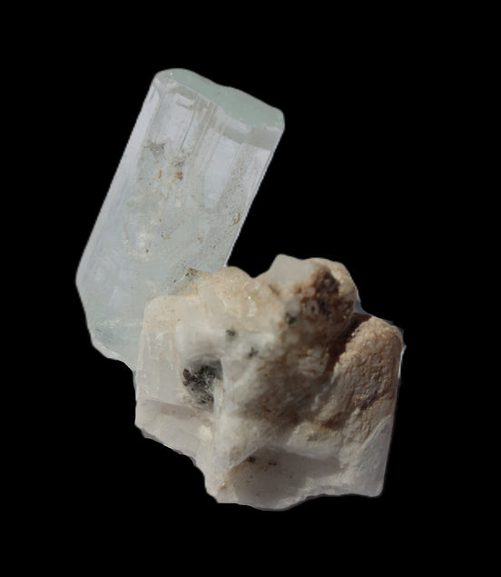 Terminated Aquamarine crystal on matrix from Afghanistan 7.8g Rocks and Things