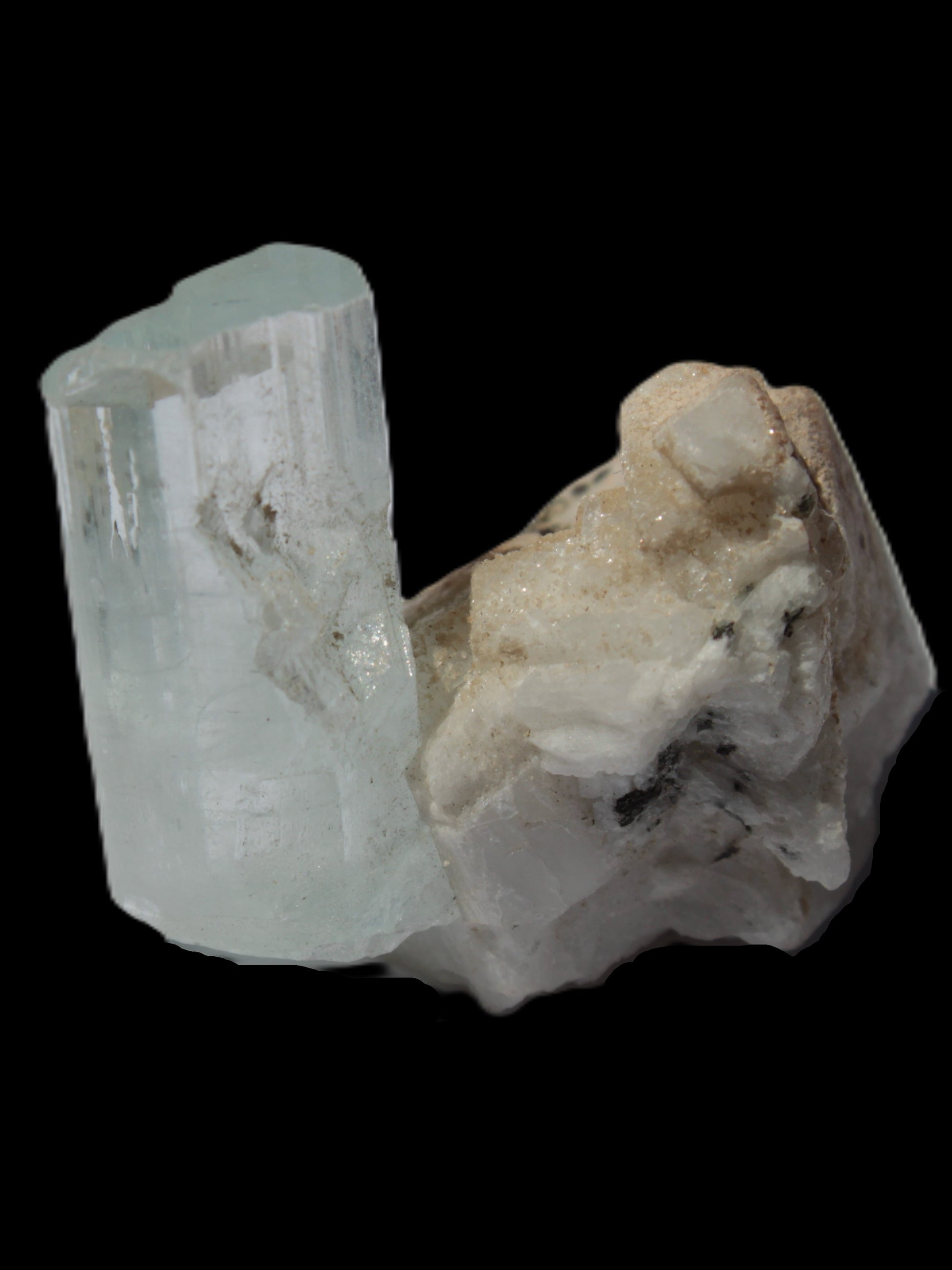 Terminated Aquamarine crystal on matrix from Afghanistan 7.8g Rocks and Things