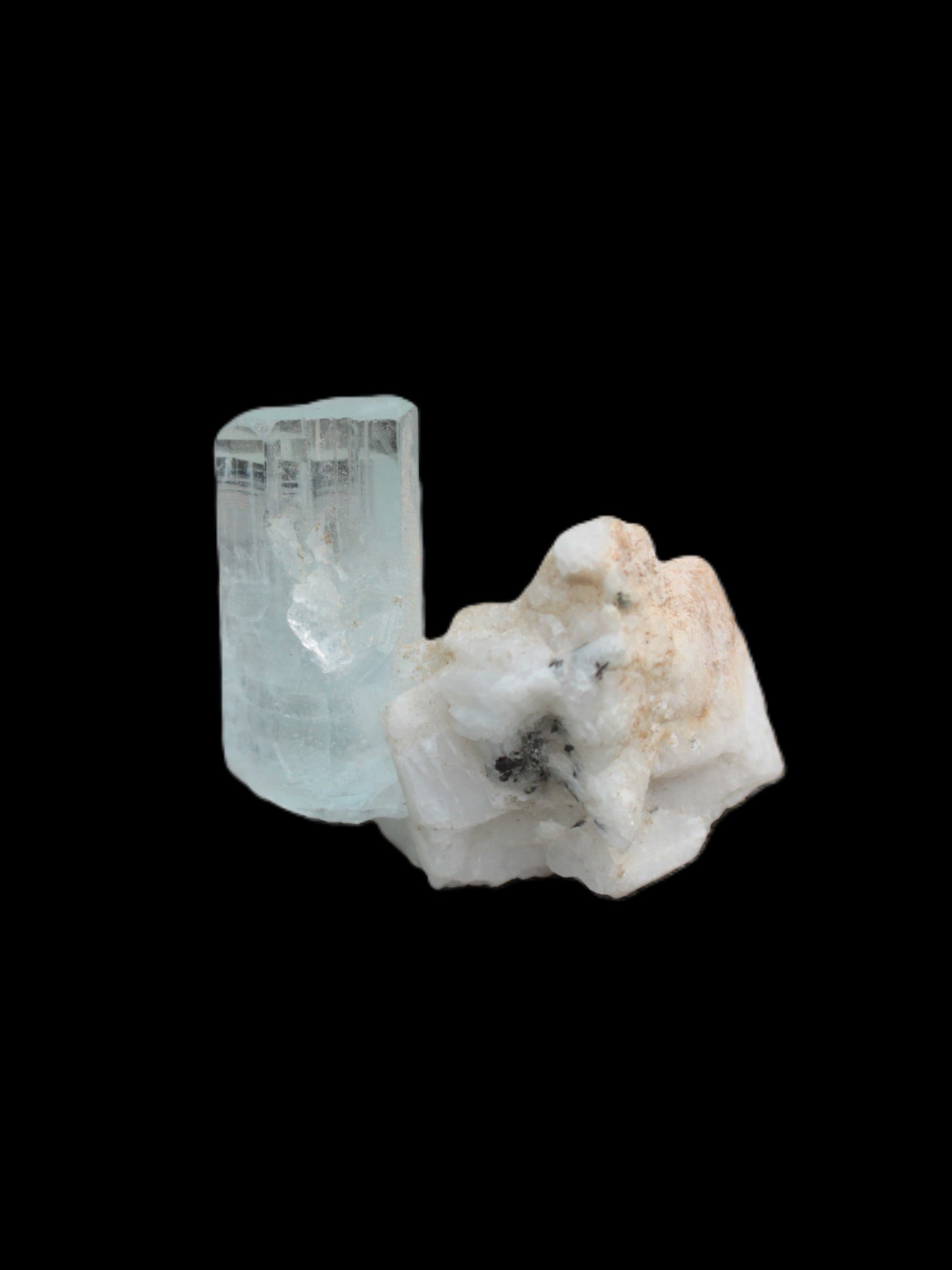 Terminated Aquamarine crystal on matrix from Afghanistan 7.8g Rocks and Things