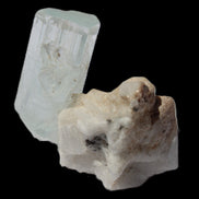 Terminated Aquamarine crystal on matrix from Afghanistan 7.8g Rocks and Things