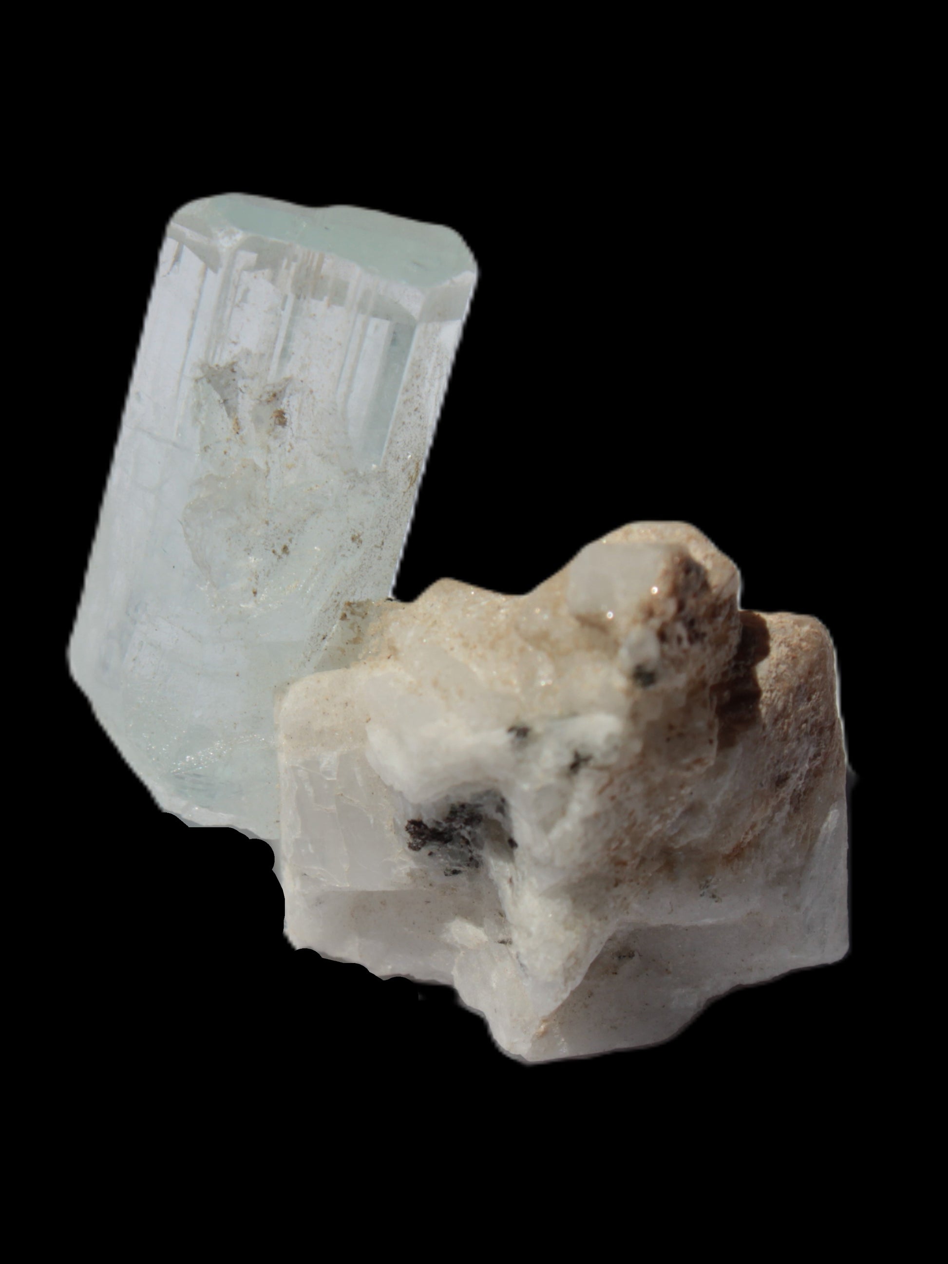 Terminated Aquamarine crystal on matrix from Afghanistan 7.8g Rocks and Things