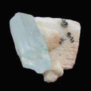 Terminated Aquamarine crystal on matrix from Afghanistan 7.8g Rocks and Things