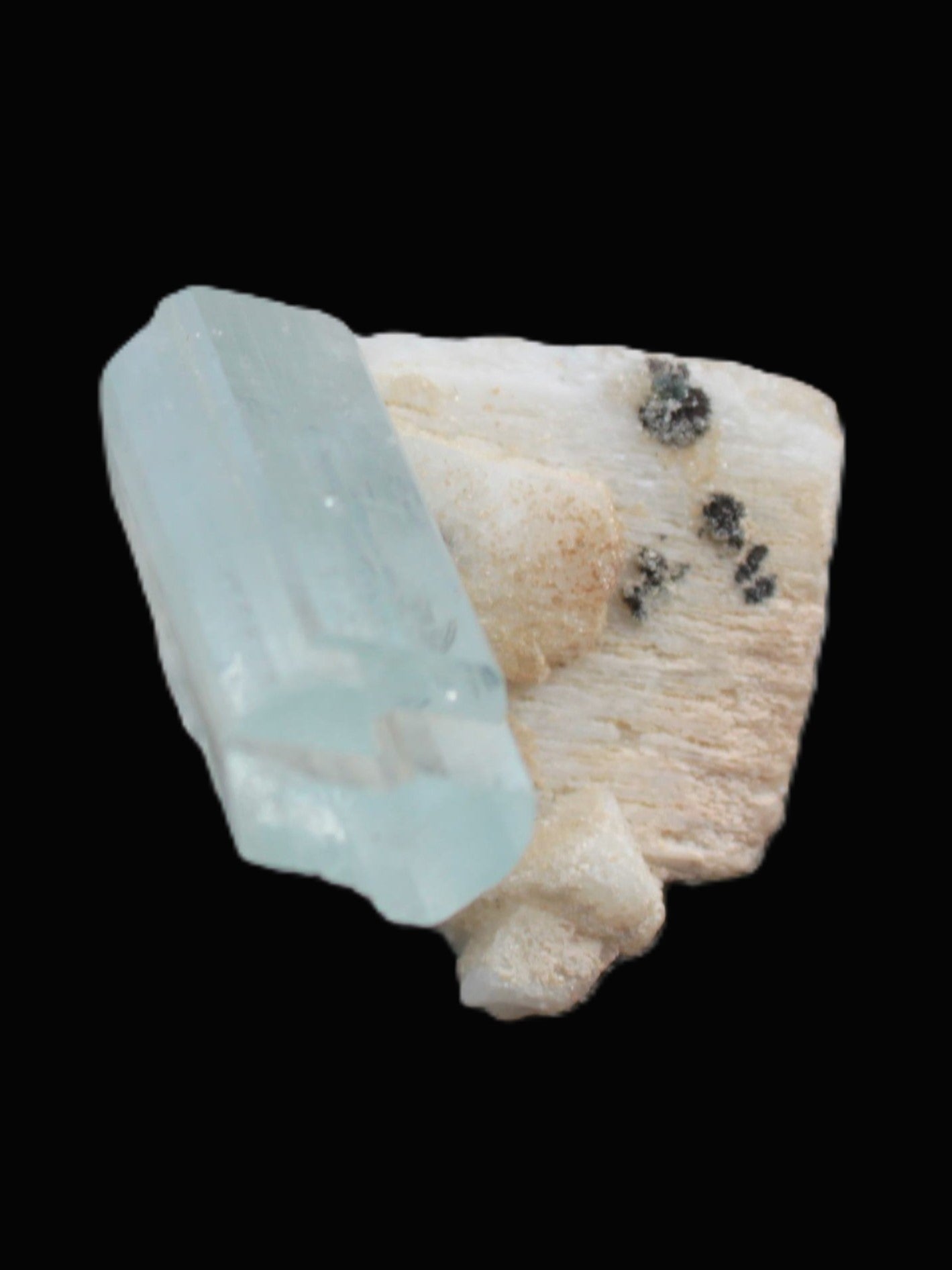 Terminated Aquamarine crystal on matrix from Afghanistan 7.8g Rocks and Things