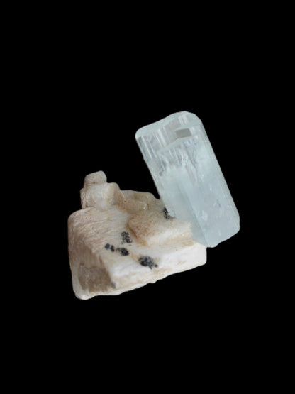 Terminated Aquamarine crystal on matrix from Afghanistan 7.8g Rocks and Things