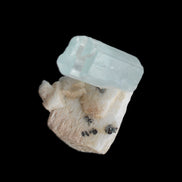 Terminated Aquamarine crystal on matrix from Afghanistan 7.8g Rocks and Things