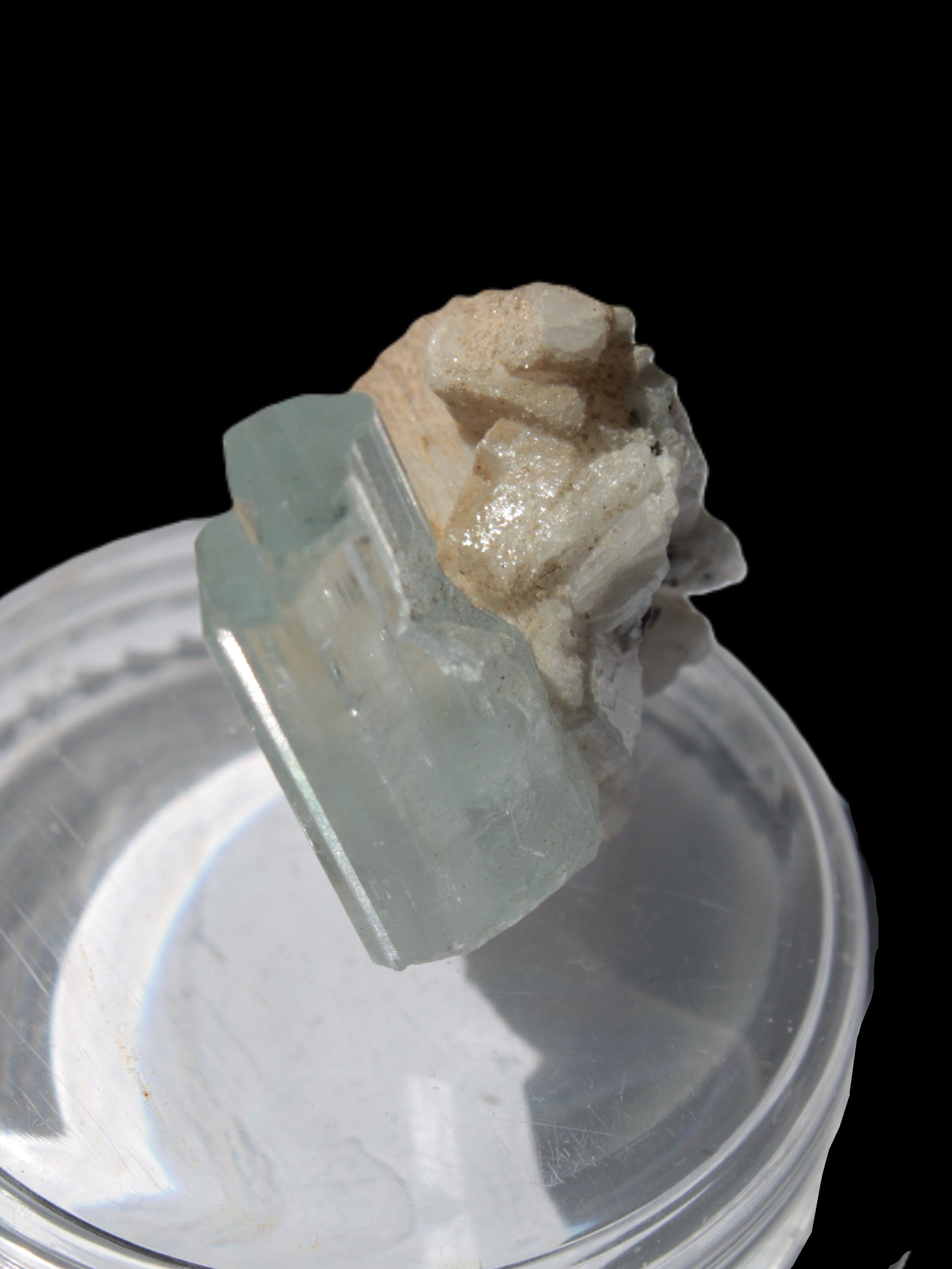 Terminated Aquamarine crystal on matrix from Afghanistan 7.8g Rocks and Things