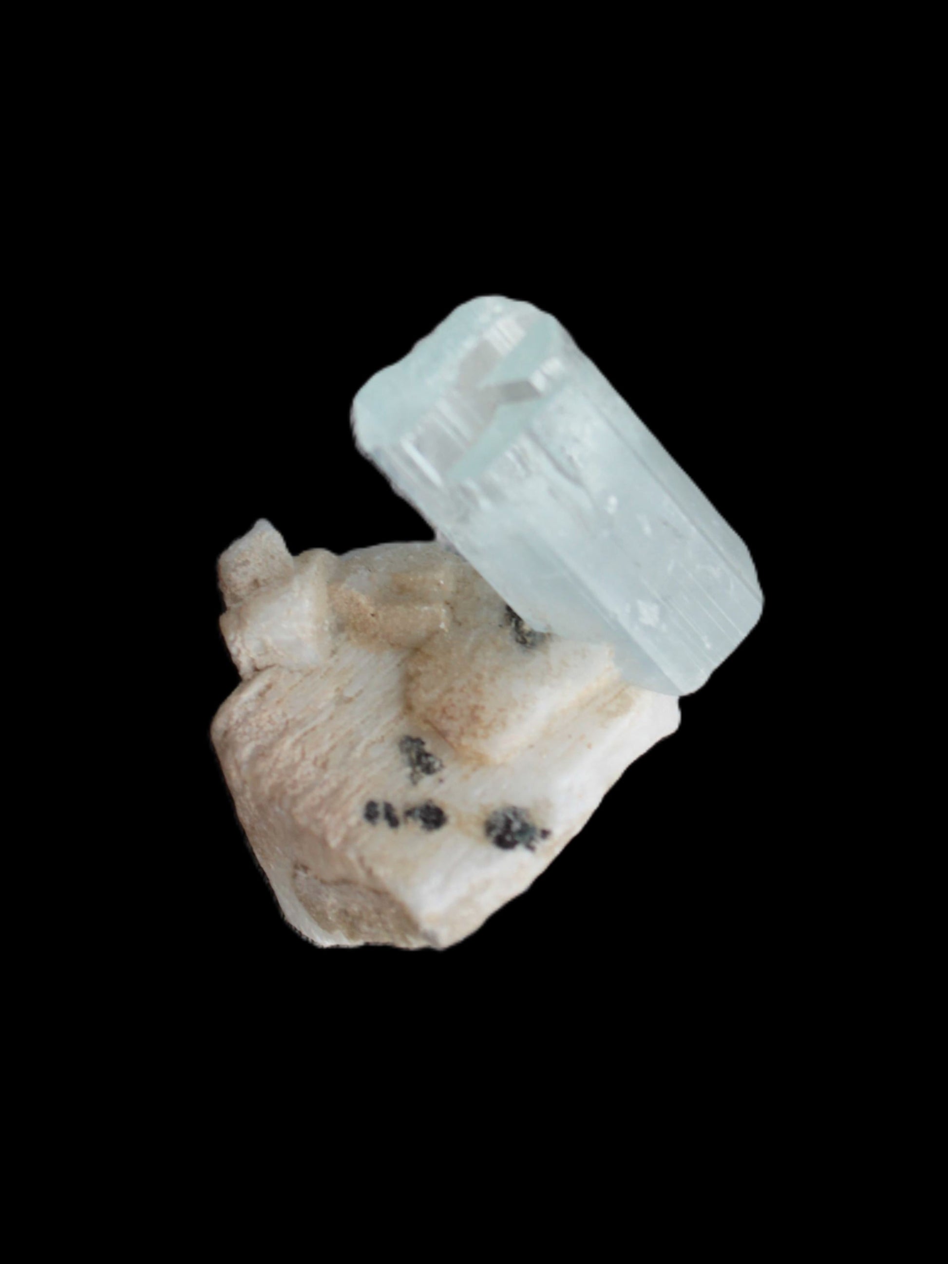 Terminated Aquamarine crystal on matrix from Afghanistan 7.8g Rocks and Things