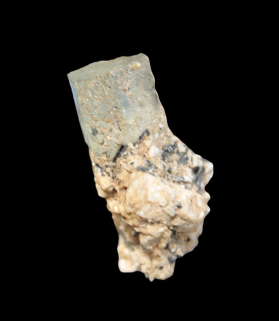 Blue Aquamarine terminated crystal on matrix from Afghanistan 8g in sunlight - Rocks and Things Store