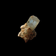 Blue Aquamarine terminated crystal on matrix from Afghanistan 8g in sunlight - Rocks and Things Store