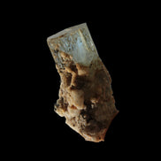 Blue Aquamarine terminated crystal on matrix from Afghanistan 8g in sunlight - Rocks and Things Store