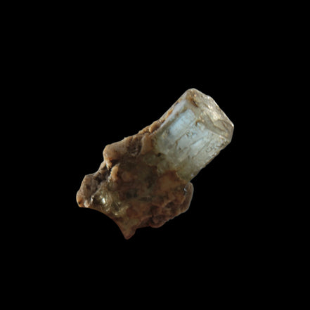 Blue Aquamarine terminated crystal on matrix from Afghanistan 8g in sunlight - Rocks and Things Store