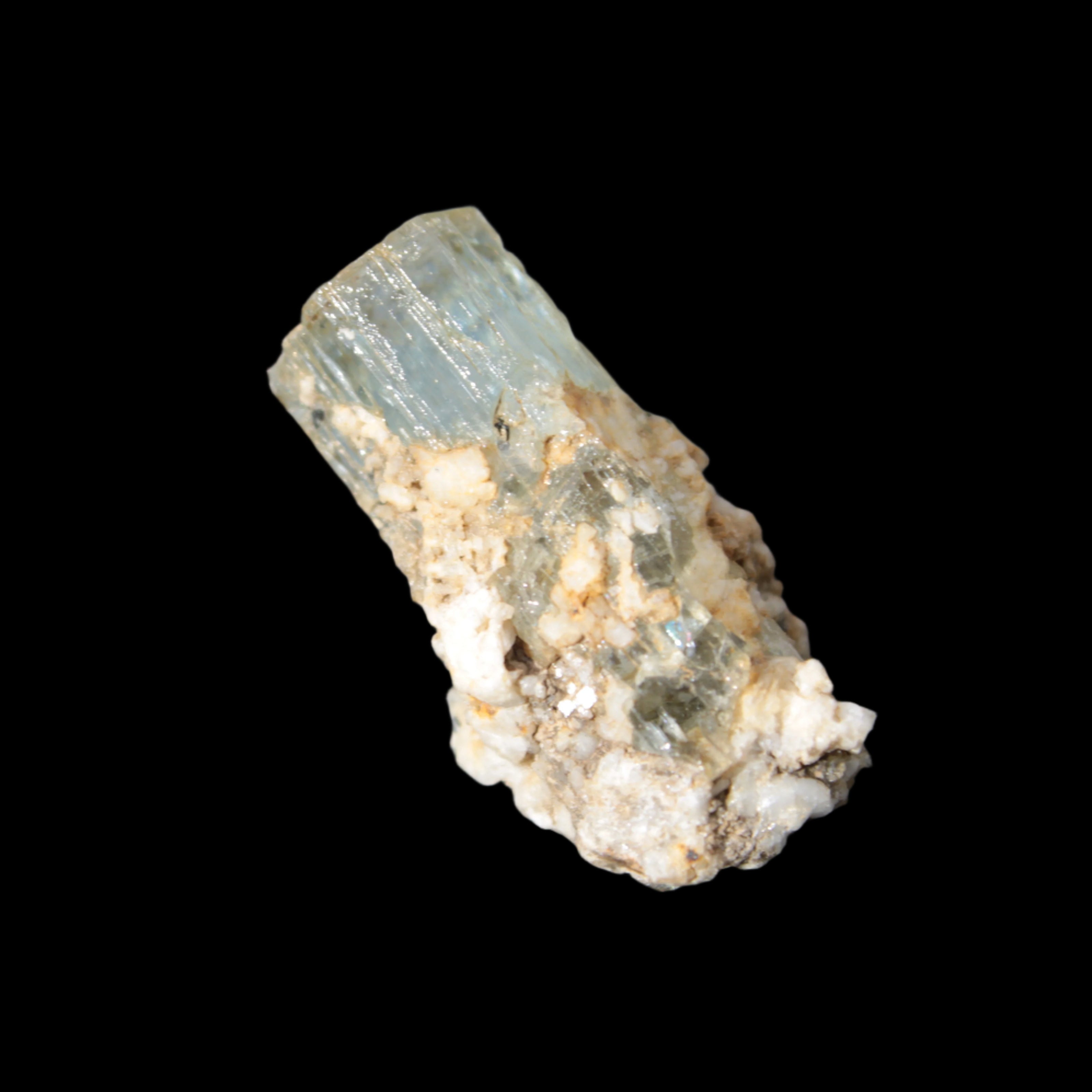 Blue Aquamarine terminated crystal on matrix from Afghanistan 8g in sunlight - Rocks and Things Store