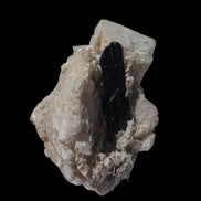 Green Tourmaline with Aquamarine in Marble from Afghanistan 134ct 26.8g - Rocks and Things Store