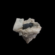 Green Tourmaline with Aquamarine in Marble from Afghanistan 134ct 26.8g - Rocks and Things Store