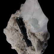 Green Tourmaline with Aquamarine in Marble from Afghanistan 134ct 26.8g - Rocks and Things Store