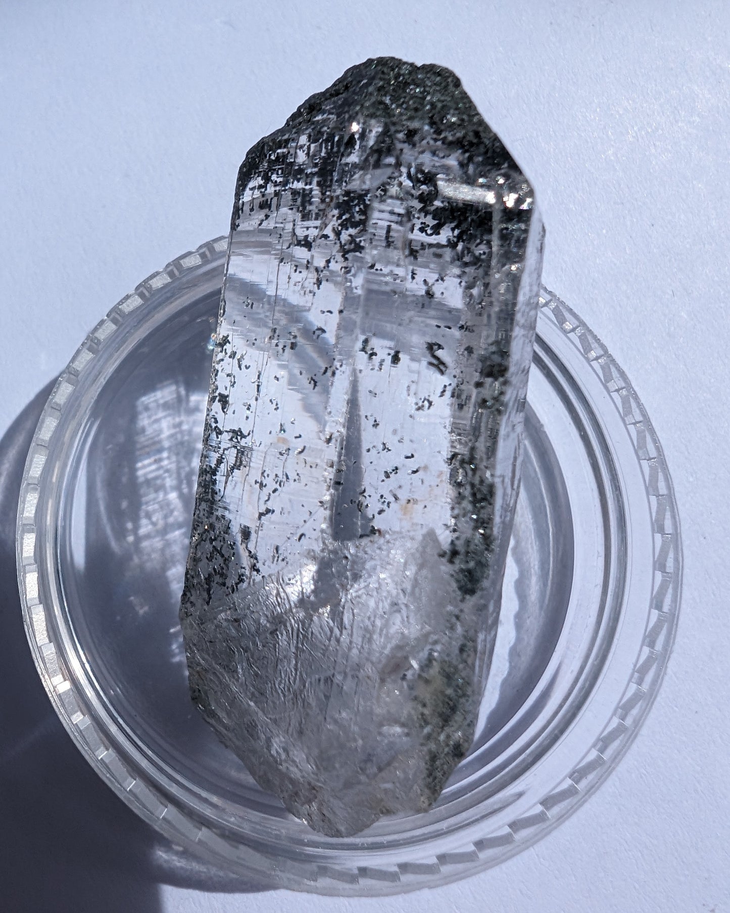 Quartz crystal etched with Chlorite from Pakistan 17.3g Rocks and Things