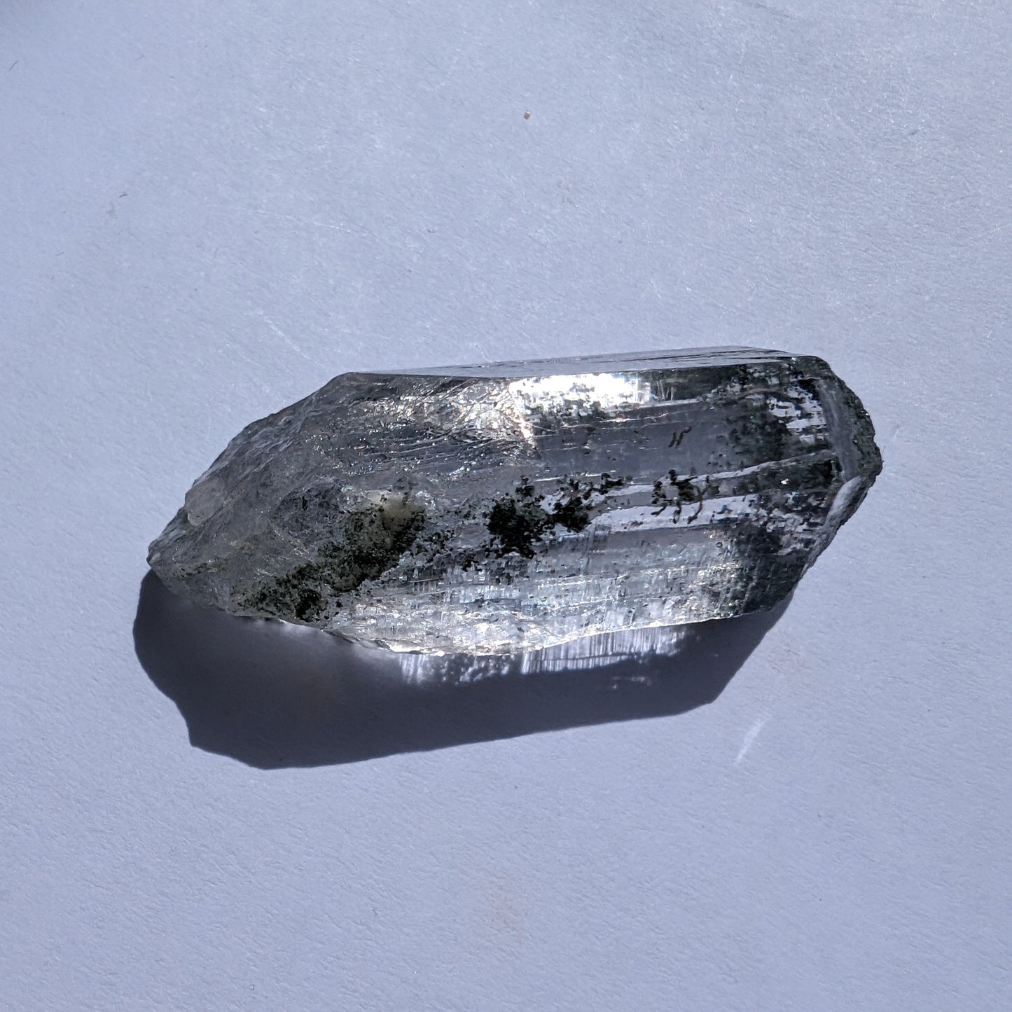 Quartz crystal etched with Chlorite from Pakistan 17.3g Rocks and Things