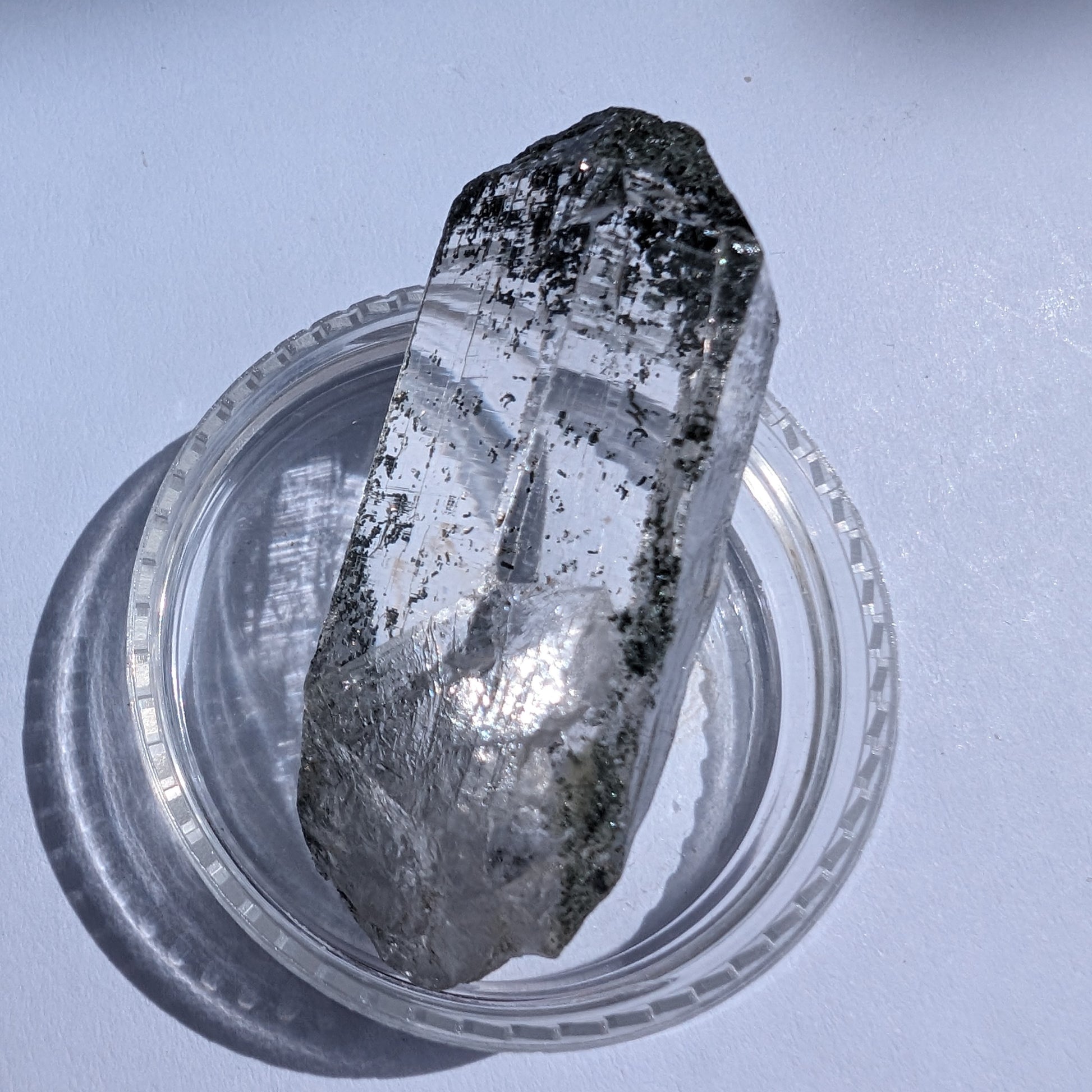 Quartz crystal etched with Chlorite from Pakistan 17.3g Rocks and Things