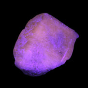 Yellow crystal Apatite with pink faces UV reactive from Afghanistan 115.6ct 23.1g in UV light - Rocks and Things Store