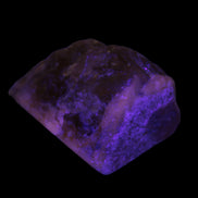 Yellow crystal Apatite with pink faces UV reactive from Afghanistan 115.6ct 23.1g in UV light - Rocks and Things Store