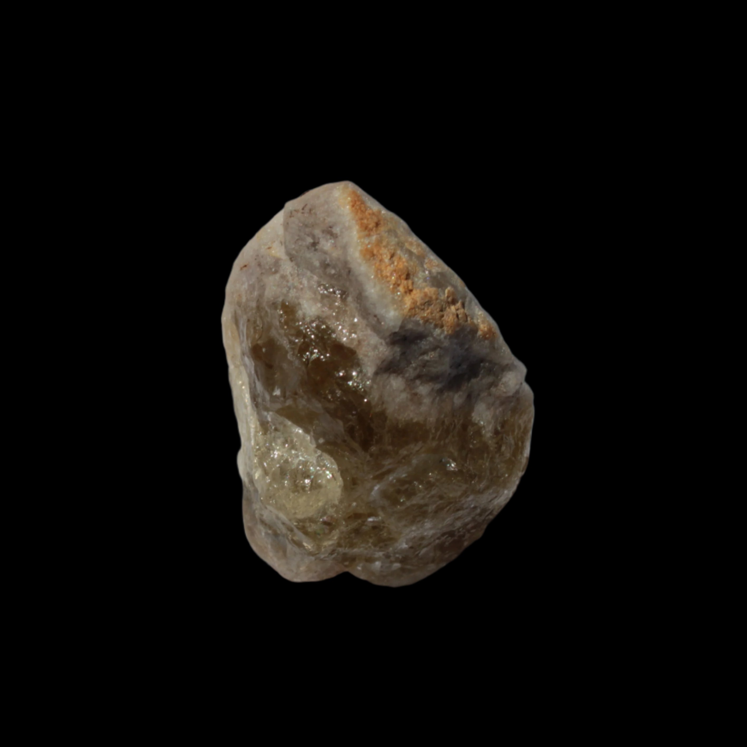 Yellow crystal Apatite with pink faces UV reactive from Afghanistan 115.6ct 23.1g in sunlight - Rocks and Things Store