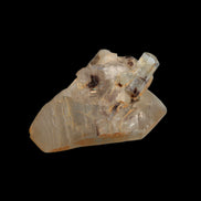 Lemurian elestial Smoky Quartz cluster with Aquamarine from Afghanistan 44.4ct 8.9g in sunshine - Rocks and Things Store