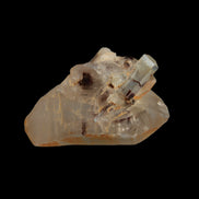 Lemurian elestial Smoky Quartz cluster with Aquamarine from Afghanistan 44.4ct 8.9g in sunshine - Rocks and Things Store