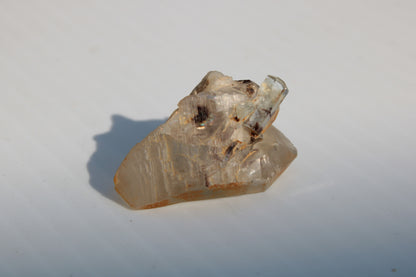 Lemurian elestial Smoky Quartz cluster with Aquamarine from Afghanistan 44.4ct 8.9g Rocks and Things